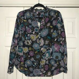 Talbots multi floral blouse